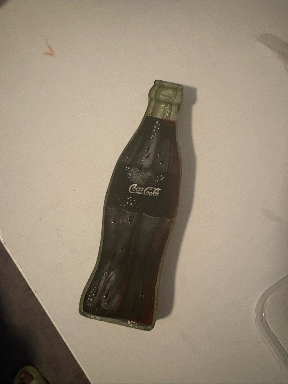 Vintage folk art handmade Coca Cola bottle